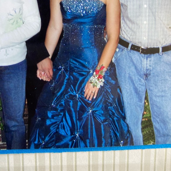 Midnight Blue Prom Dress (princess style) - Picture 5 of 11